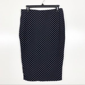 Vince Camuto Black & White Polka Dot Pencil Skirt